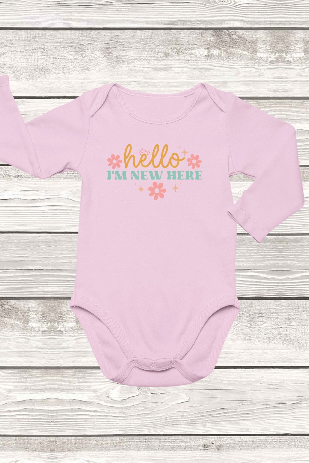 Hello I'm New Here Baby Bodysuit - Image 2