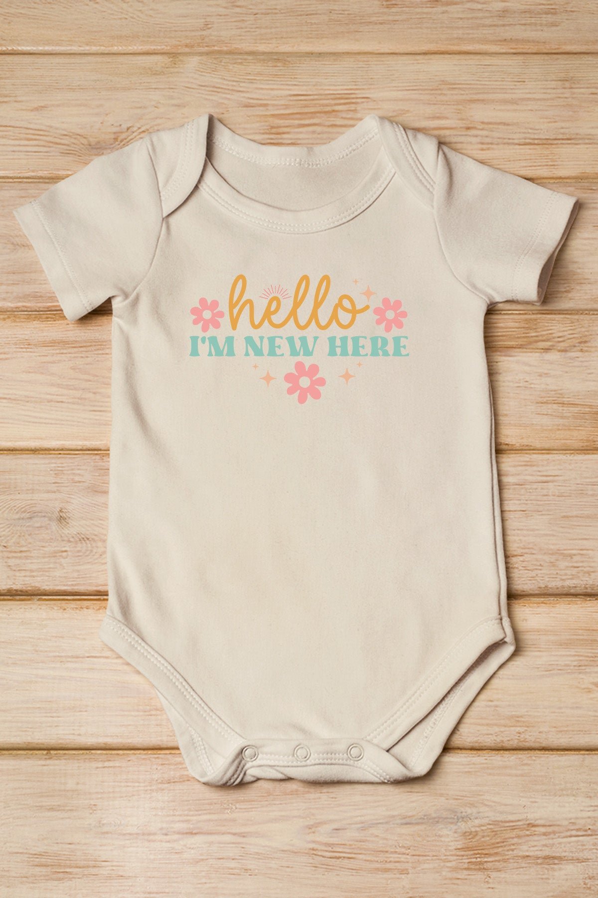 Hello I'm New Here Baby Bodysuit - Image 3