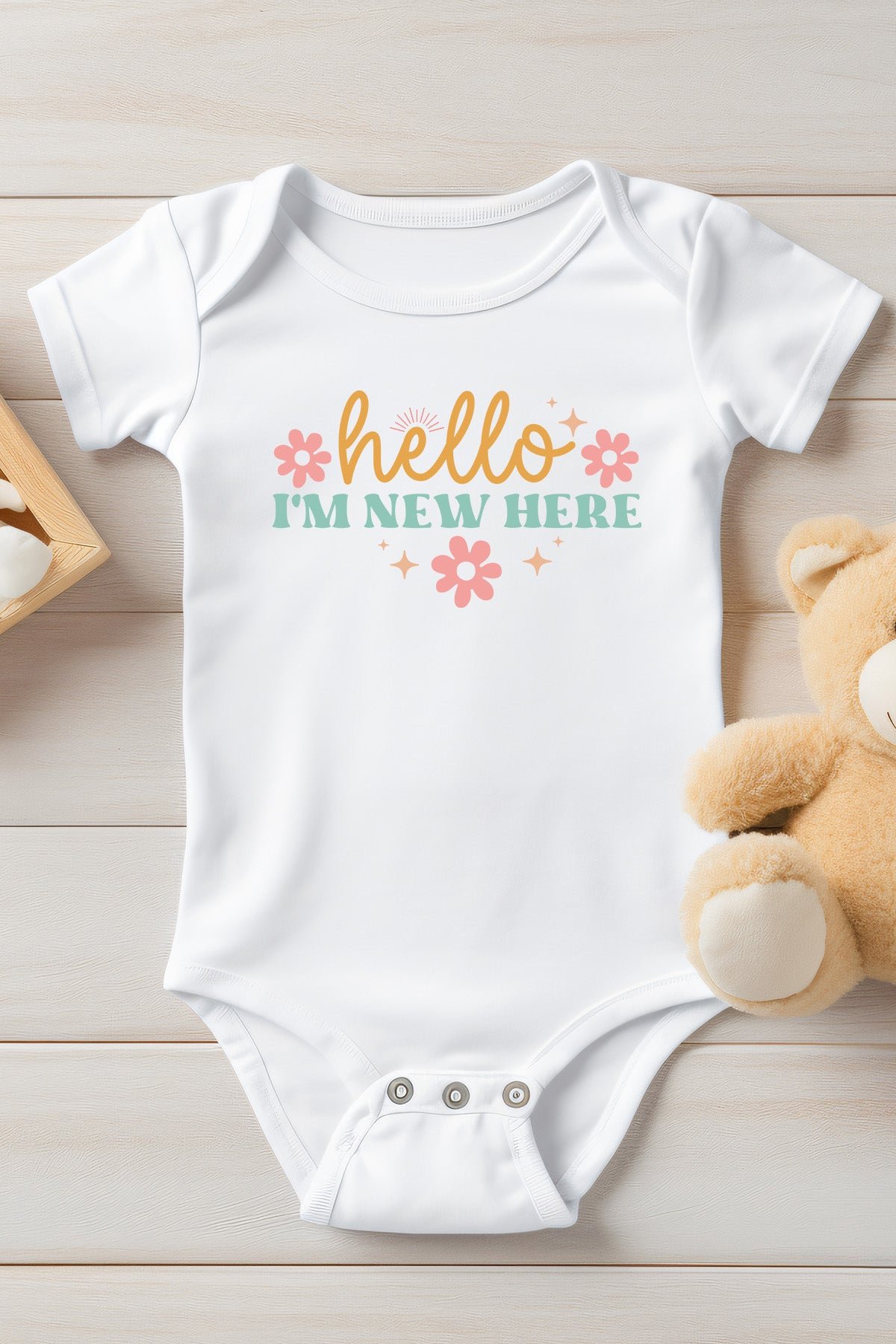 Hello I'm New Here Baby Bodysuit - Image 4
