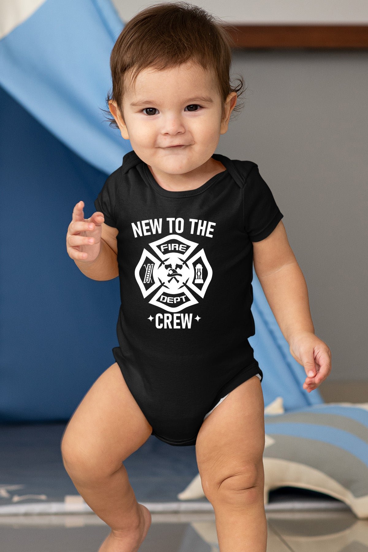 New to The Crew Fire Fighter Baby Bodysuit - Image 2