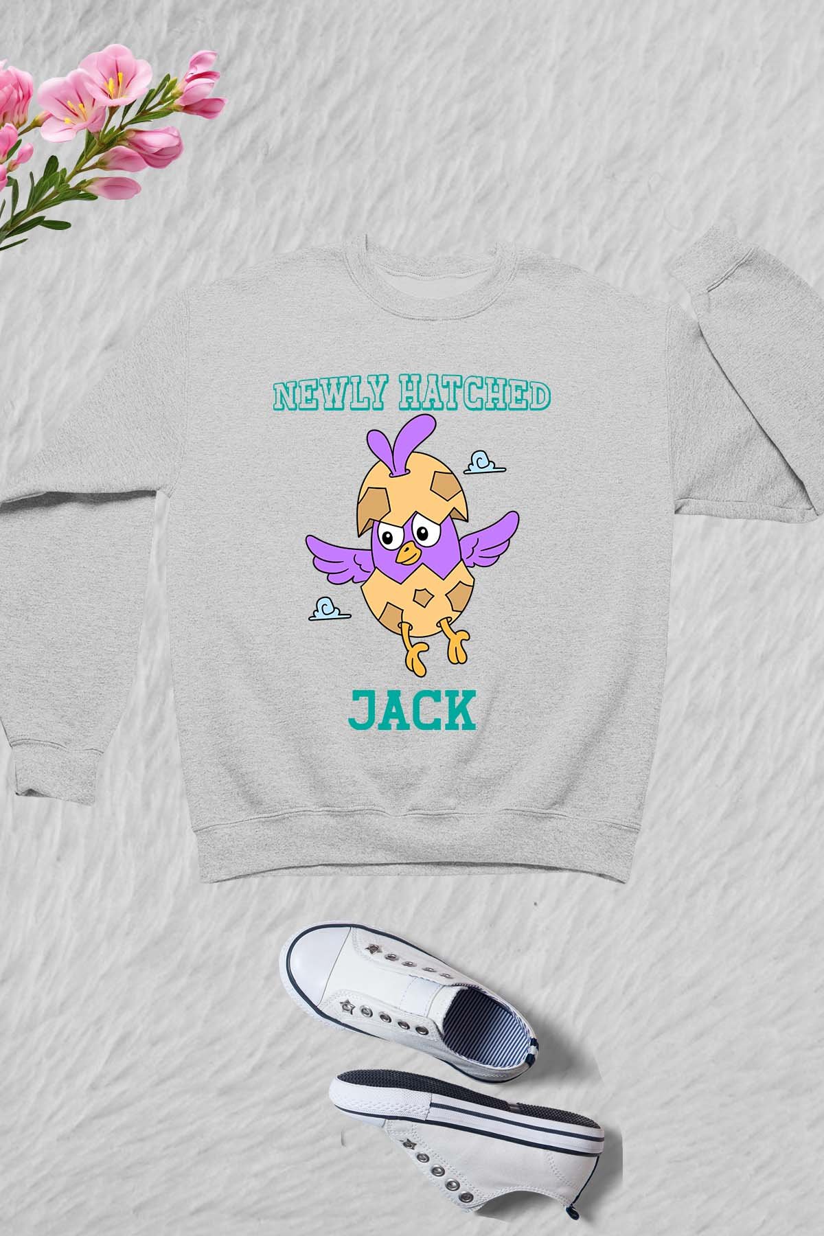 Newly Hatched Custom Bunny Sweatshirt