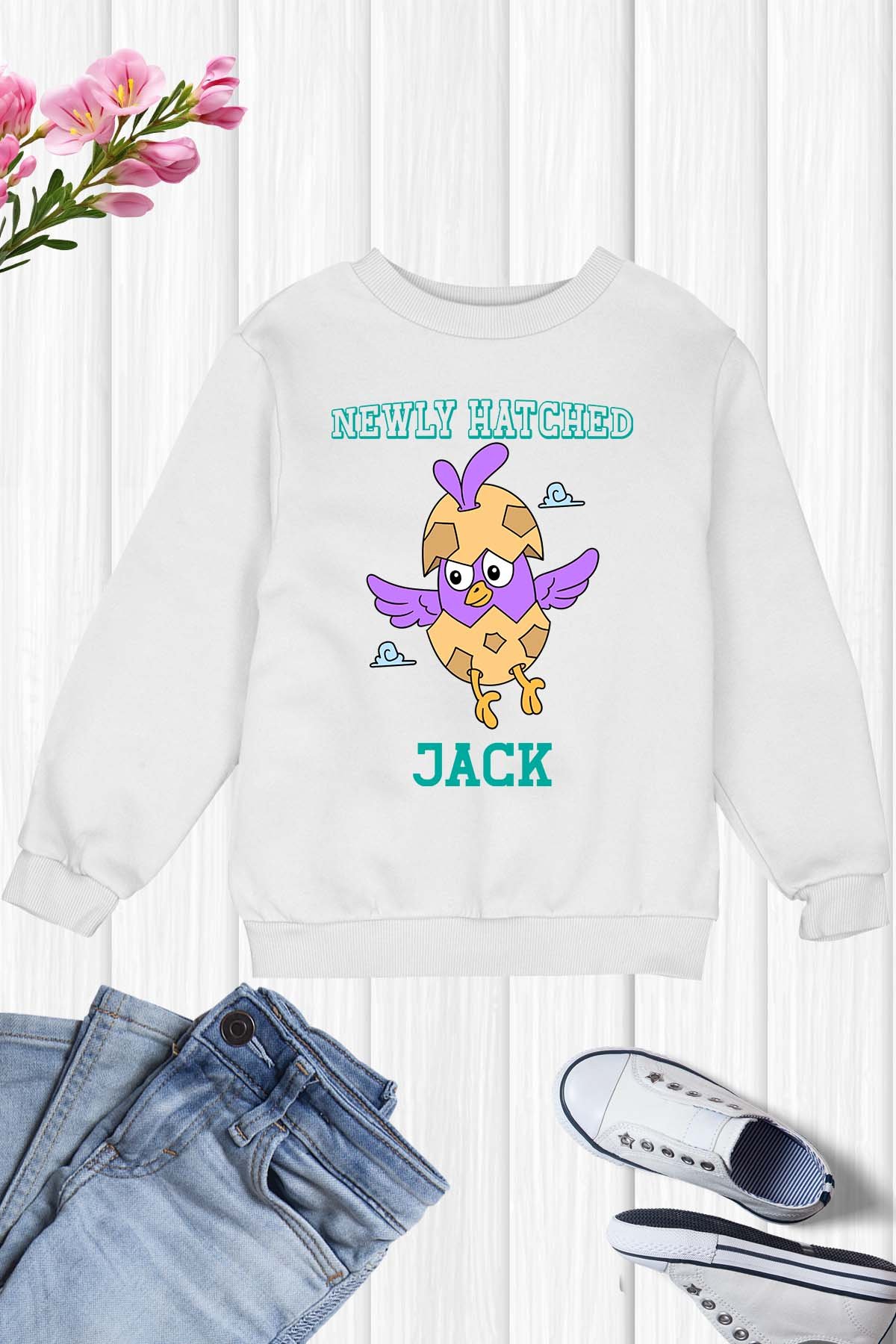 Newly Hatched Custom Bunny Sweatshirt