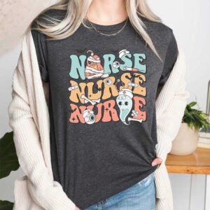 Fall Halloween Nurse T Shirt