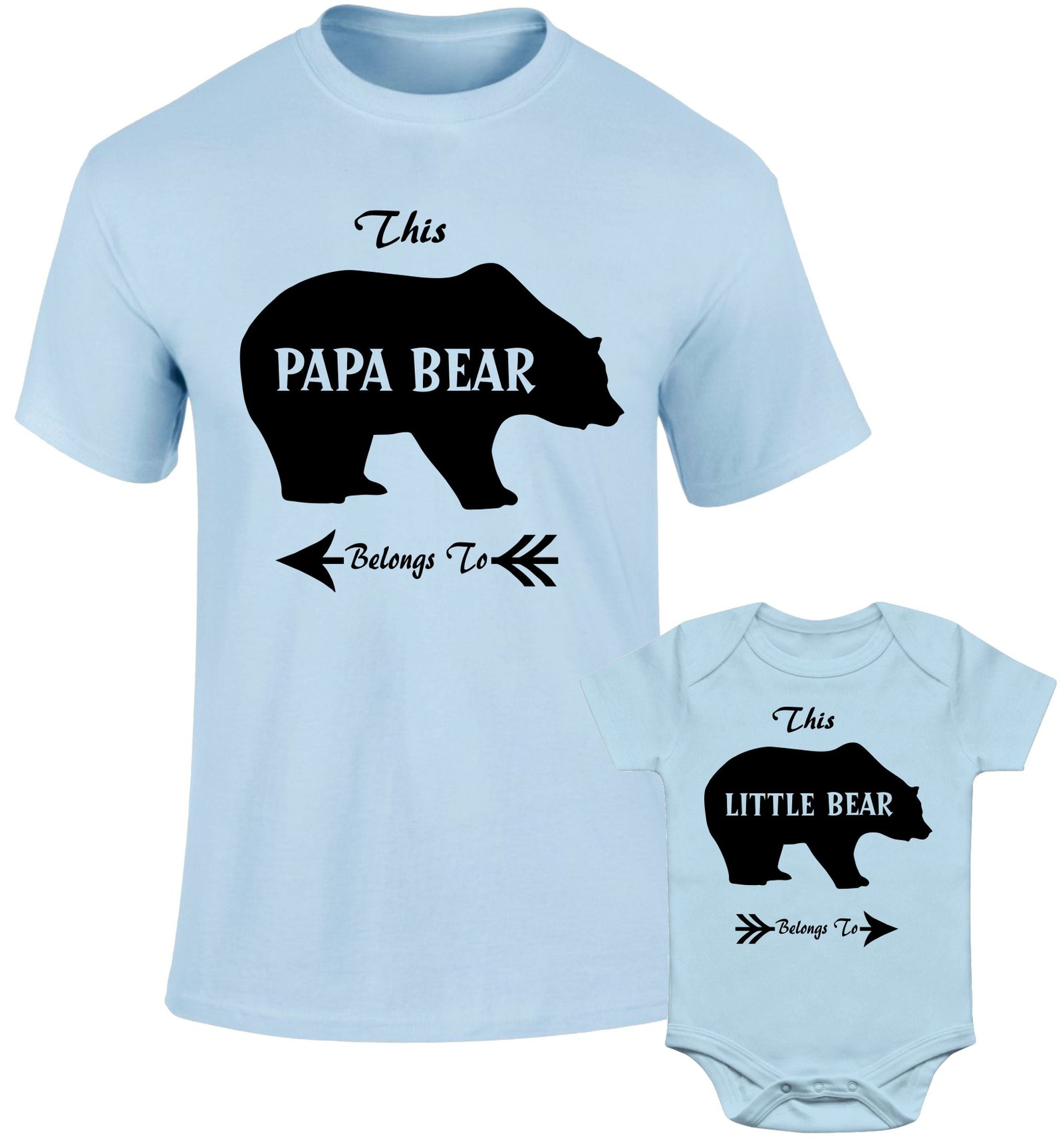 Father Daddy Daughter Dad Son Matching T shirts Papa Bear and Little Bear - Image 3