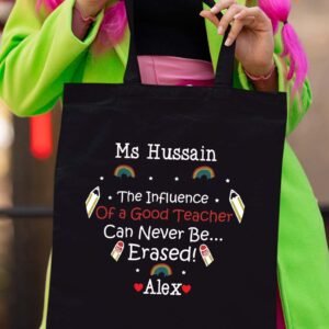 Custom Influence of Teacher Tote Bag