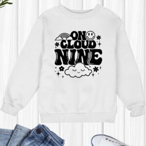 9th Birthday Girl On Cloud Nine Sweatshirt