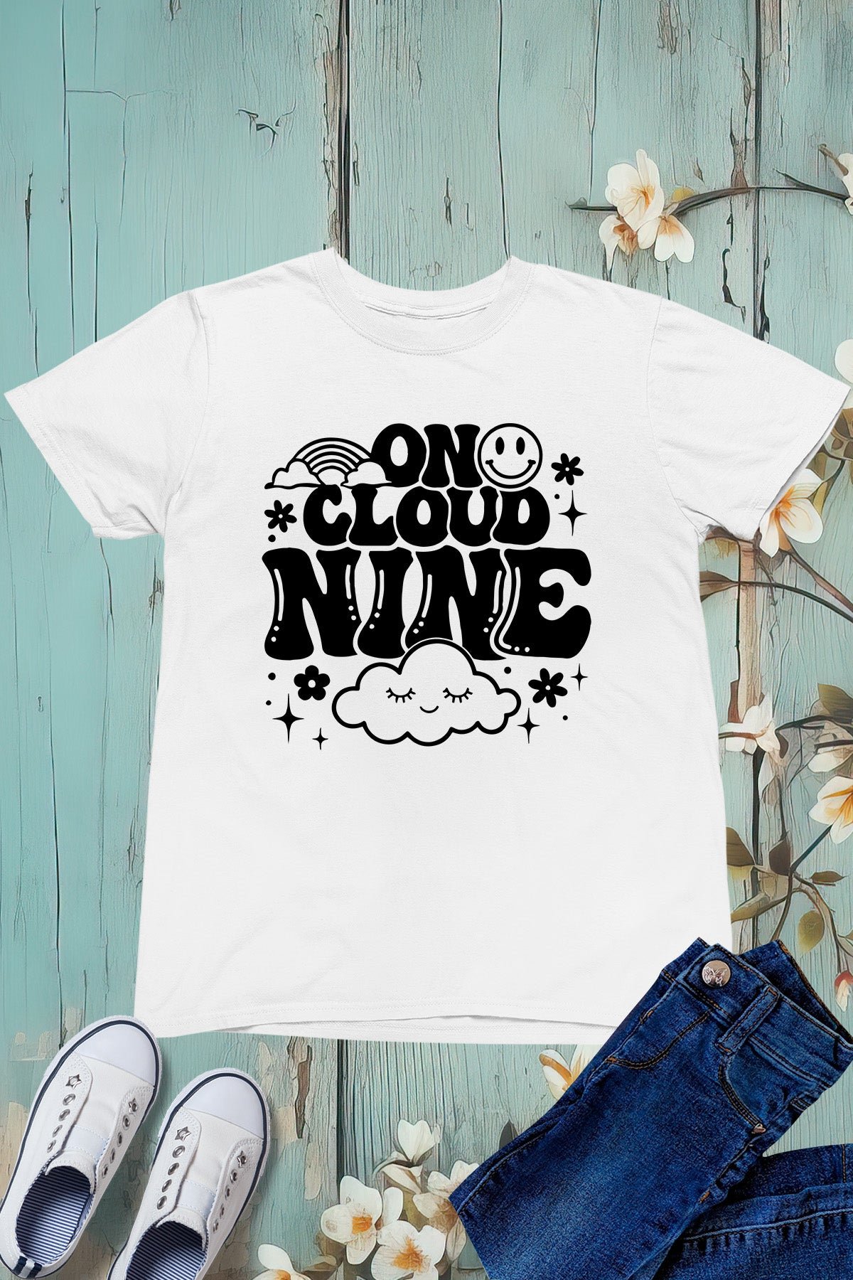 9th Birthday Girl On Cloud Nine Shirt - Image 2