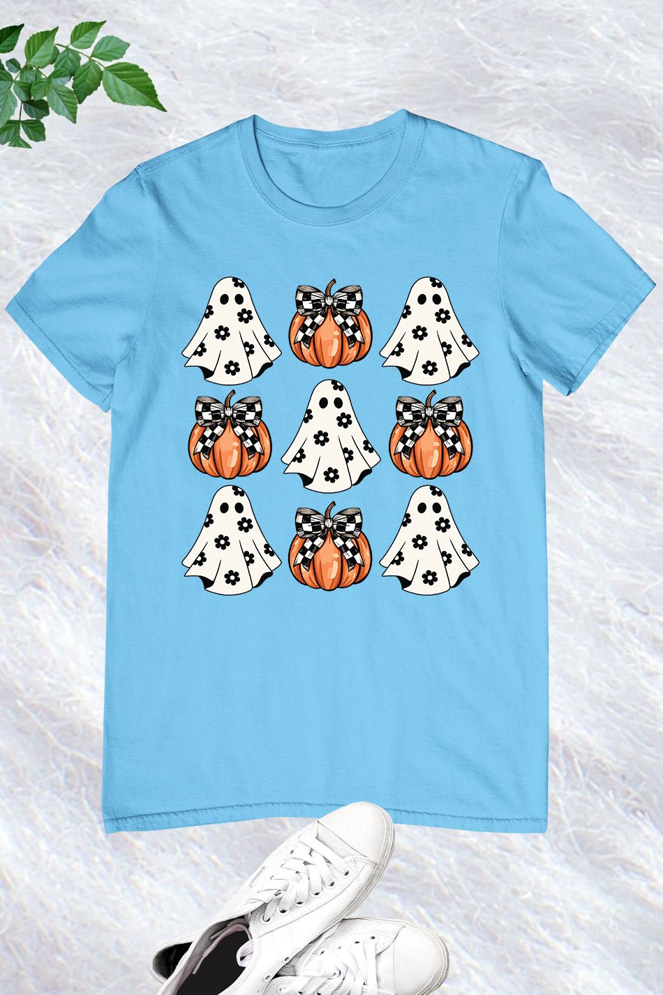 Halloween Ghost Pumpkin Coquette Bow Shirt - Image 9