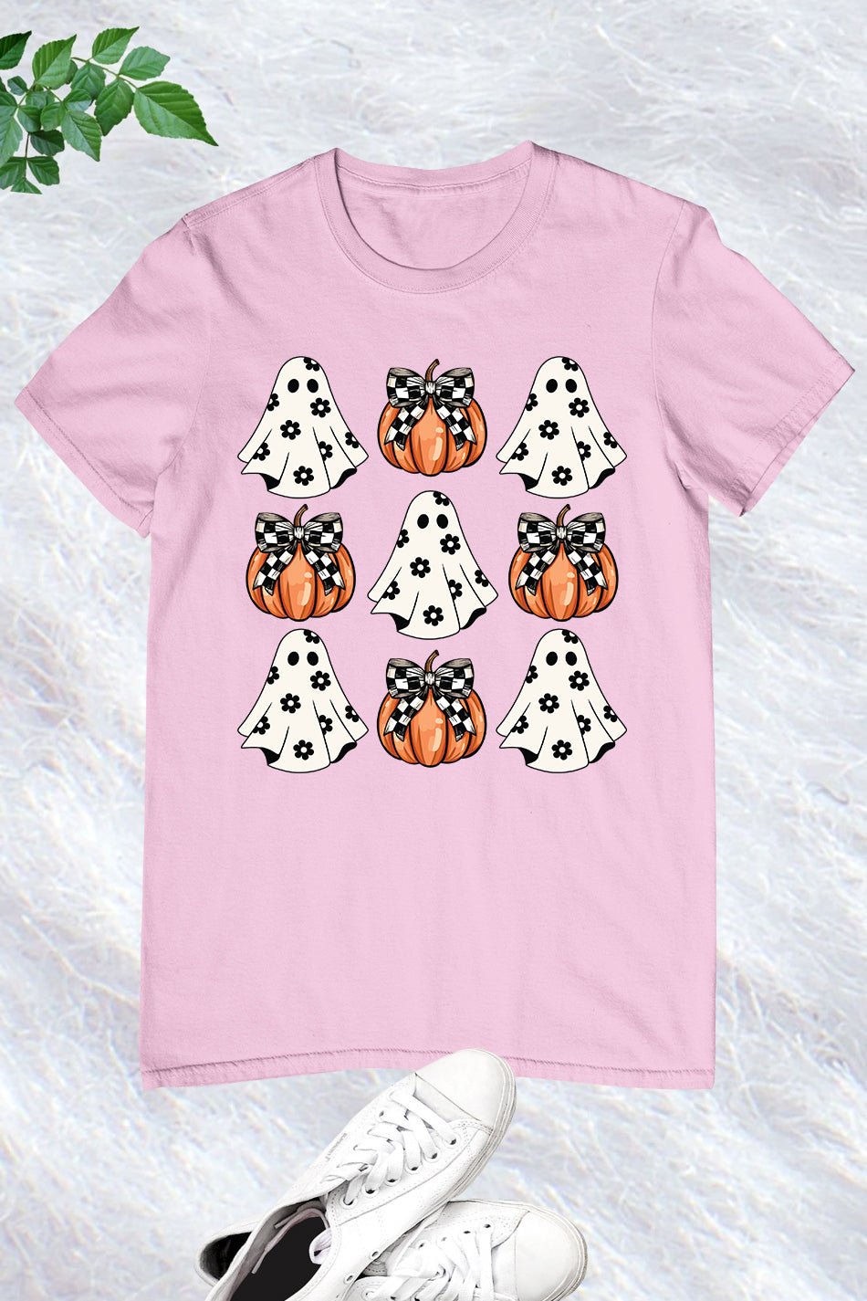 Halloween Ghost Pumpkin Coquette Bow Shirt - Image 11