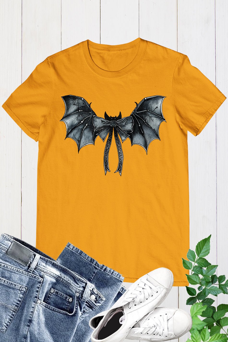 Black Coquette Bat Bow Halloween Shirt