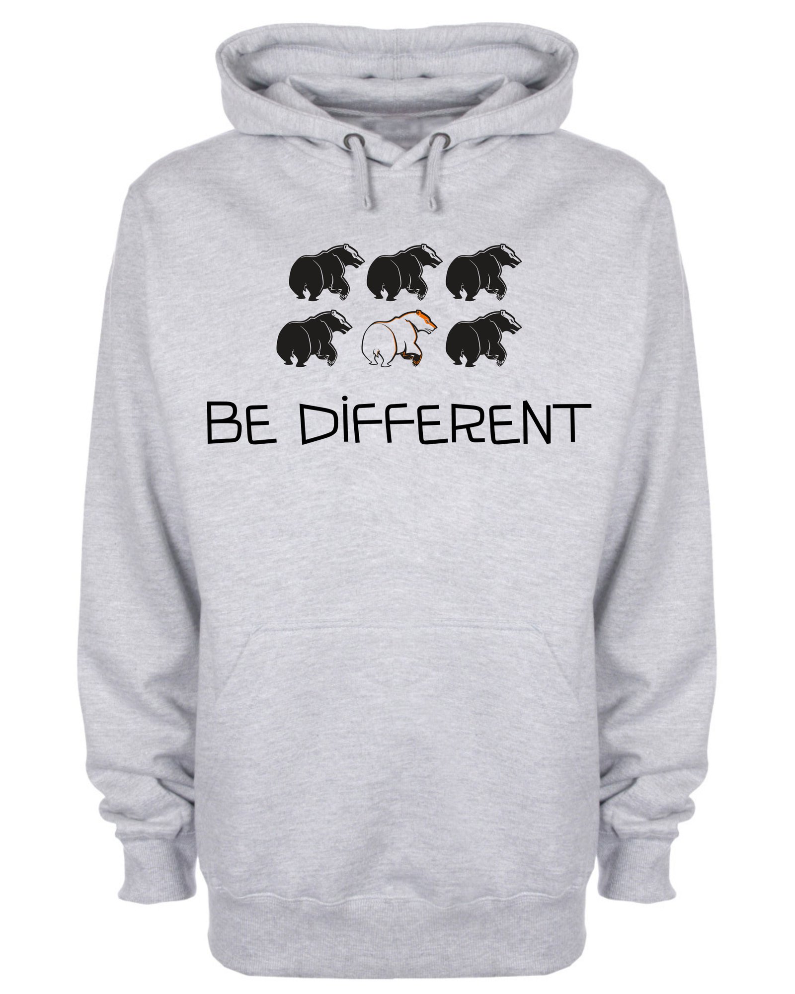 Be Different Bear Funny Slogan Hoodie