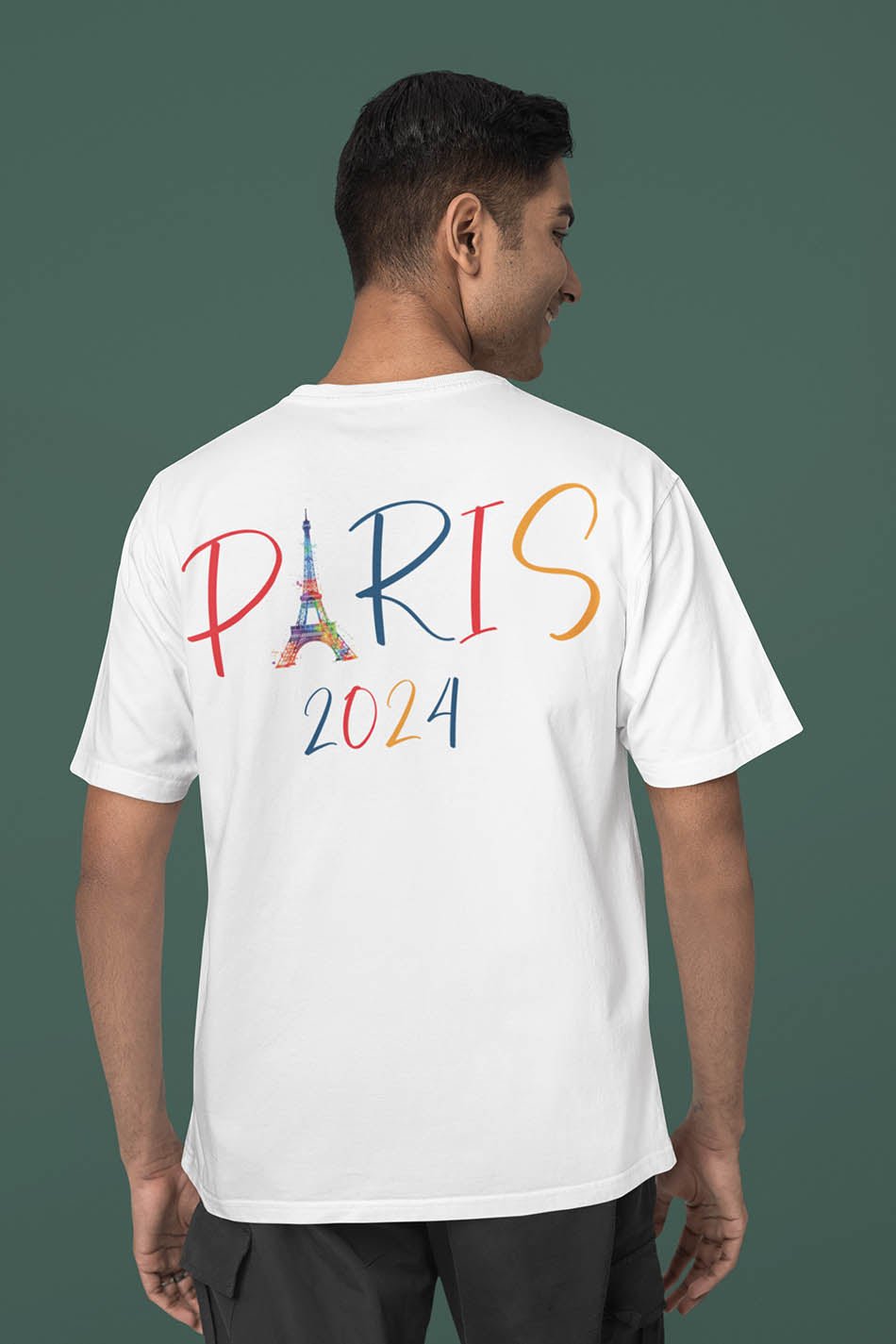 Love Paris Je T'aime 2024 Olympics Front Back T Shirt - Image 4