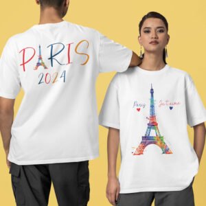 Love Paris Je T'aime 2024 Olympics Front Back T Shirt
