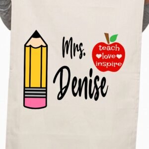 Inspirational Teacher Appreciation Custom Thank You Kitchen Table Tea Towel