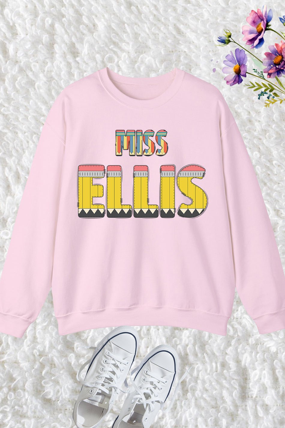 Custom Pencil Teacher Back To School Sweatshirt