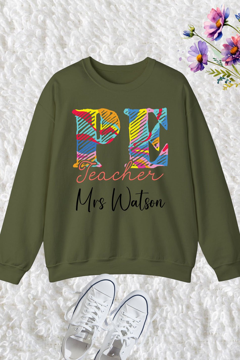 Custom PE Teacher Sweatshirt Physical Education - Image 3