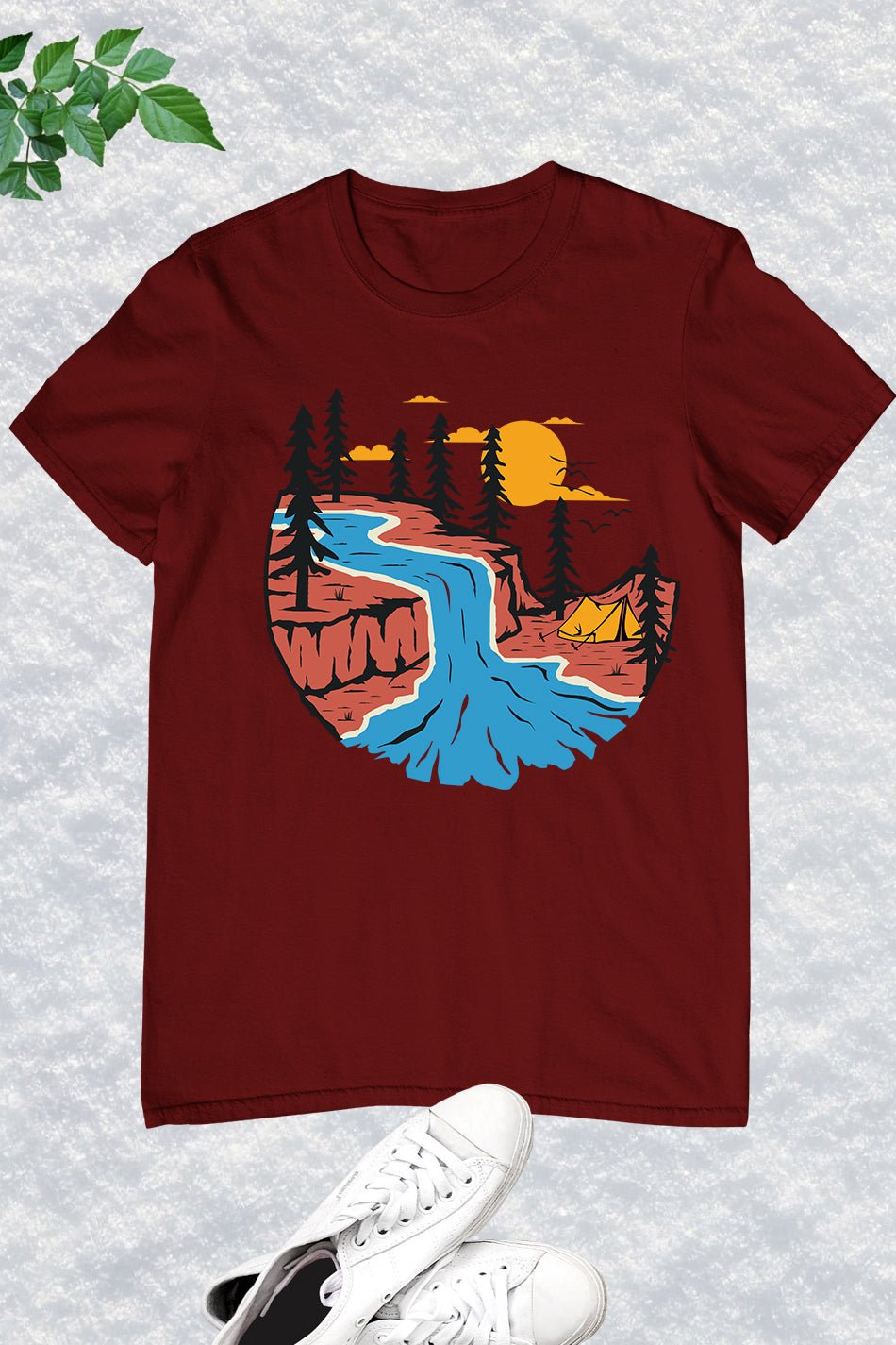 Sunset Pine Tree T shirt