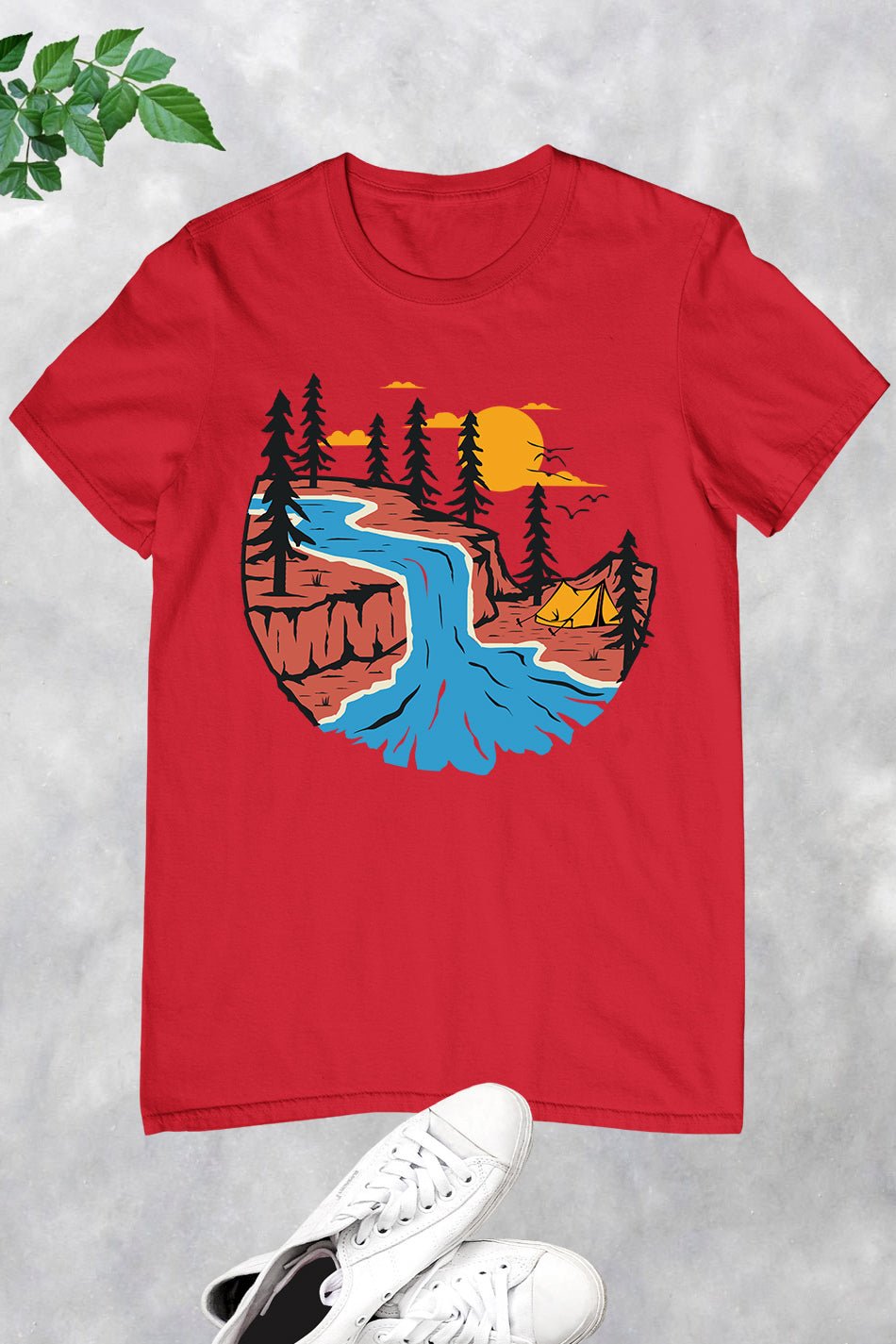 Sunset Pine Tree T shirt