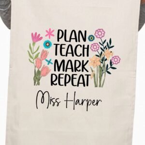 Custom Teacher Appreciation Thank You Kitchen Table Tea Towel