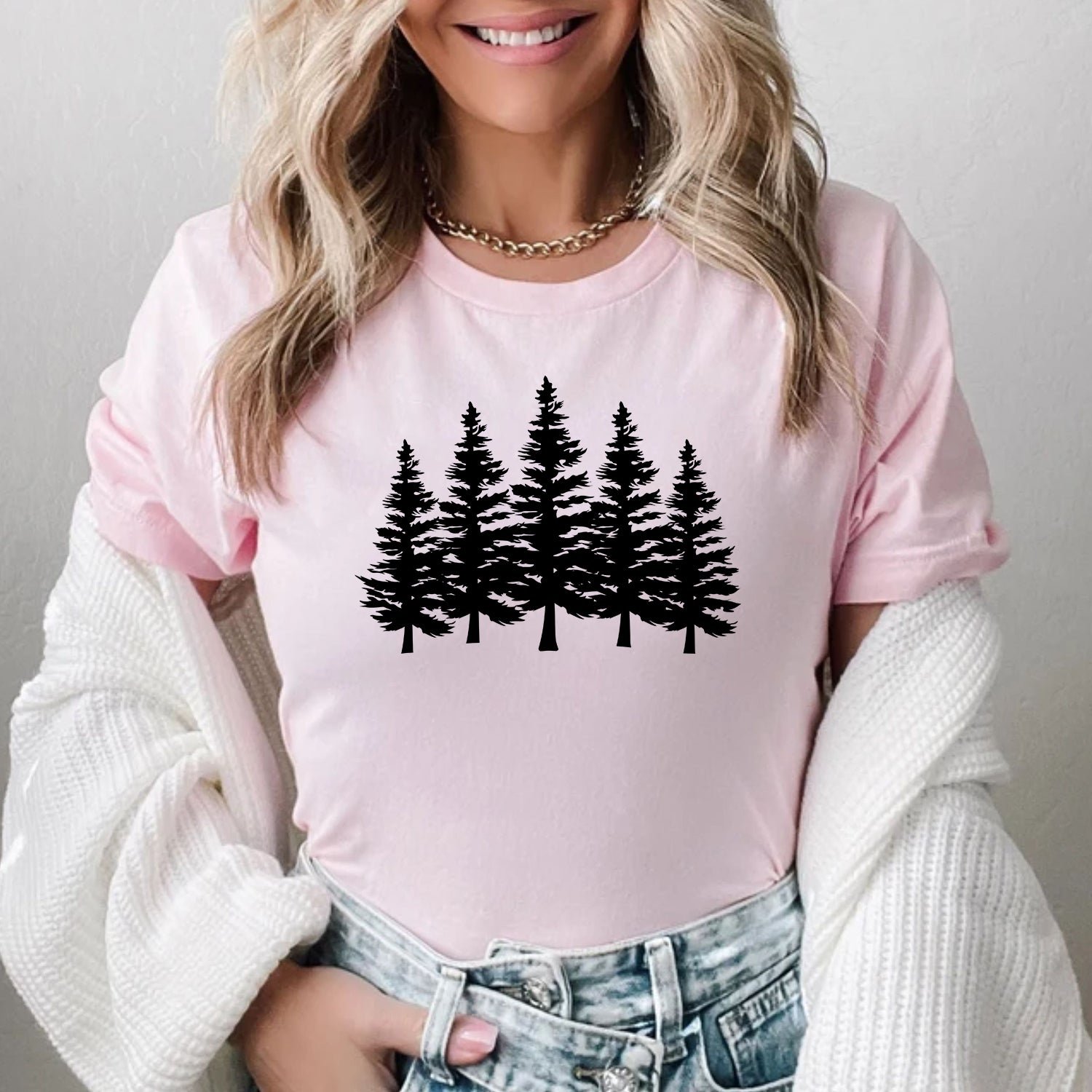 Camping Adventure Pine Tree Natural Lover Forest Outdoor Hiking T-Shirt - Image 2