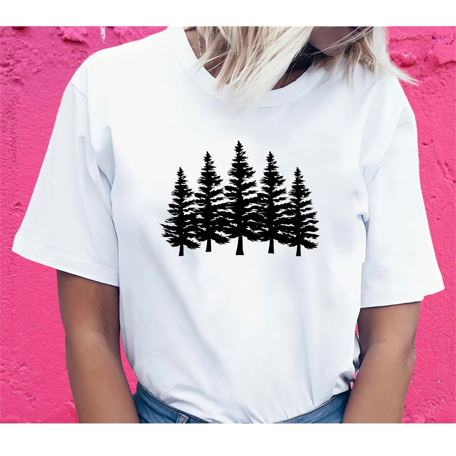 Camping Adventure Pine Tree Natural Lover Forest Outdoor Hiking T-Shirt - Image 4