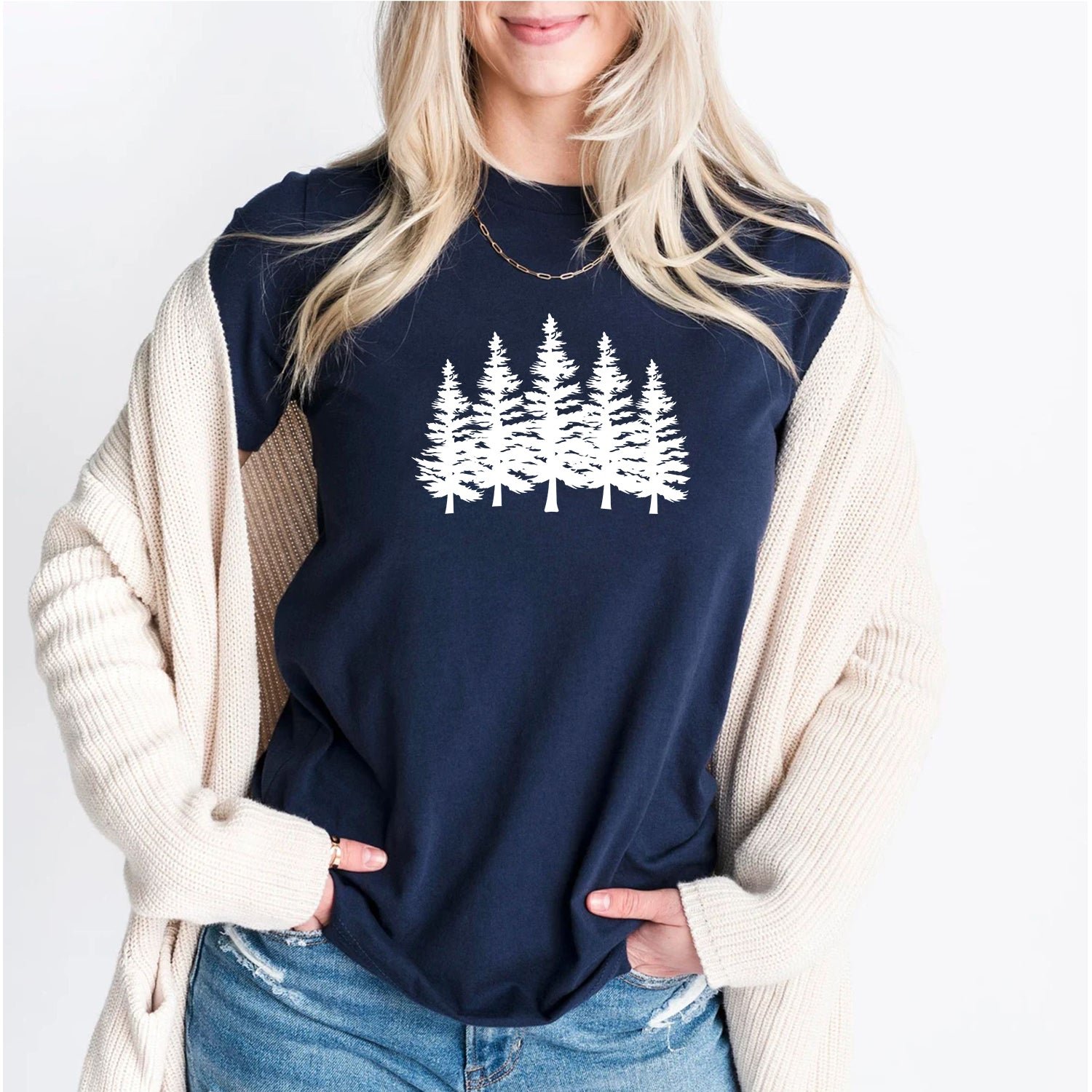 Camping Adventure Pine Tree Natural Lover Forest Outdoor Hiking T-Shirt - Image 5