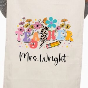 Cute Teachers Appreciation Custom Kitchen Table Tea Towel