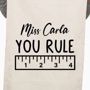 Teacher Staff Rule Custom Cute Thank You Gifts Kitchen Table Tea Towel