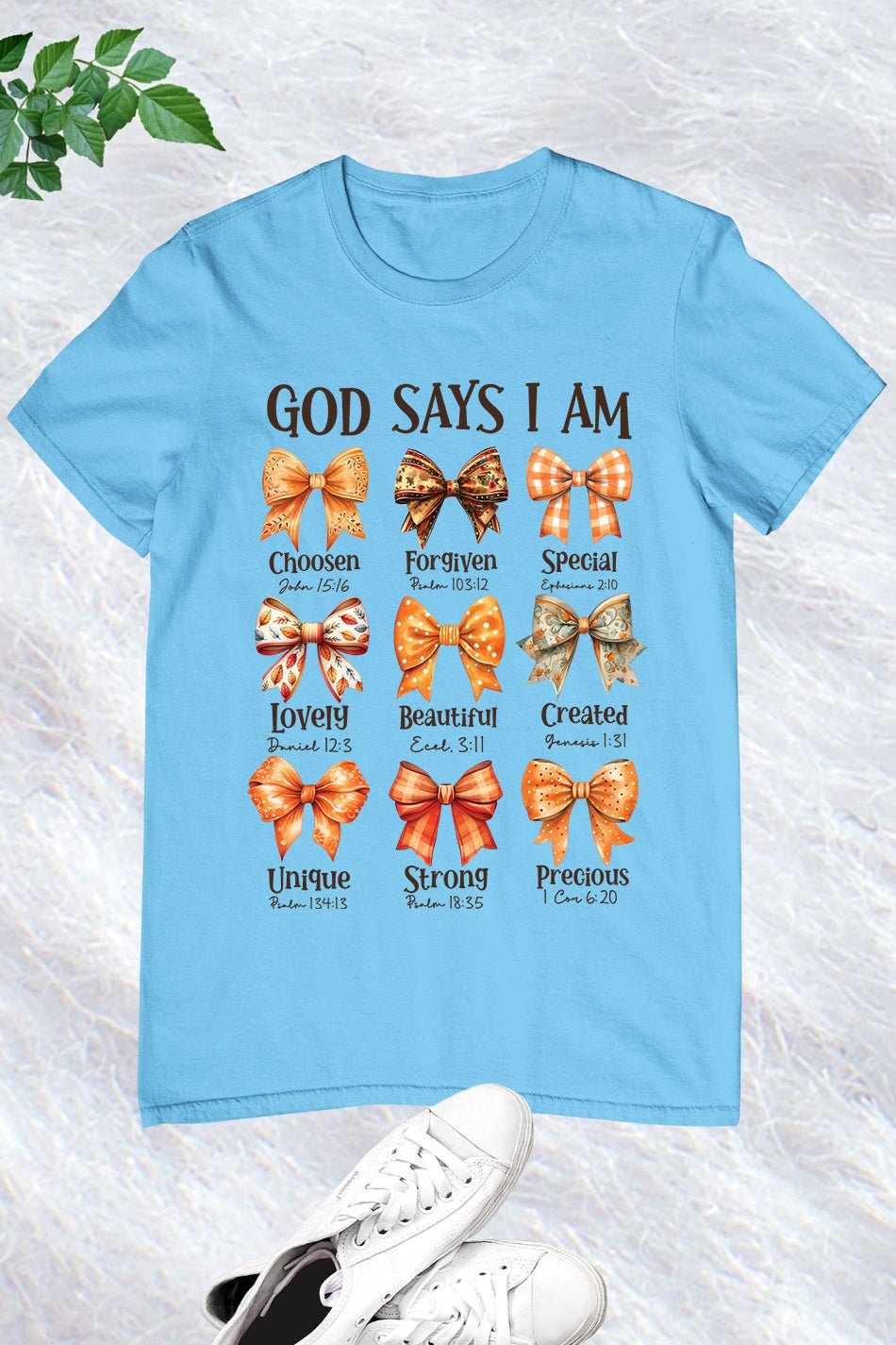 God Says I Am Fall Coquette Bow Shirt - Image 9