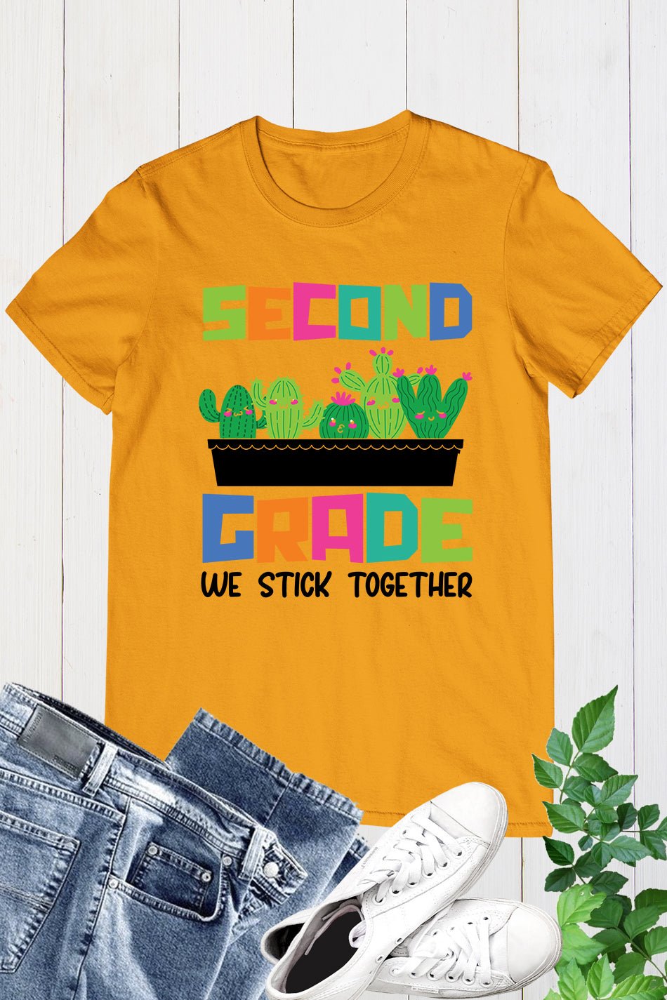 2nd Grade We Stick Together Teacher Shirt - Image 8
