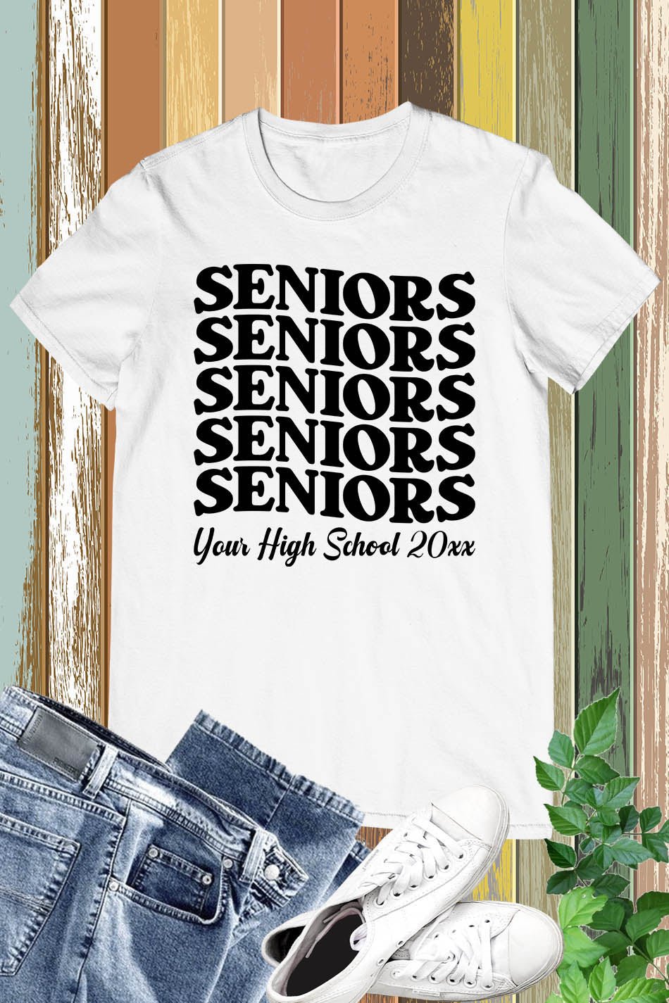 Custom Seniors Shirt With School Name and year - Image 2