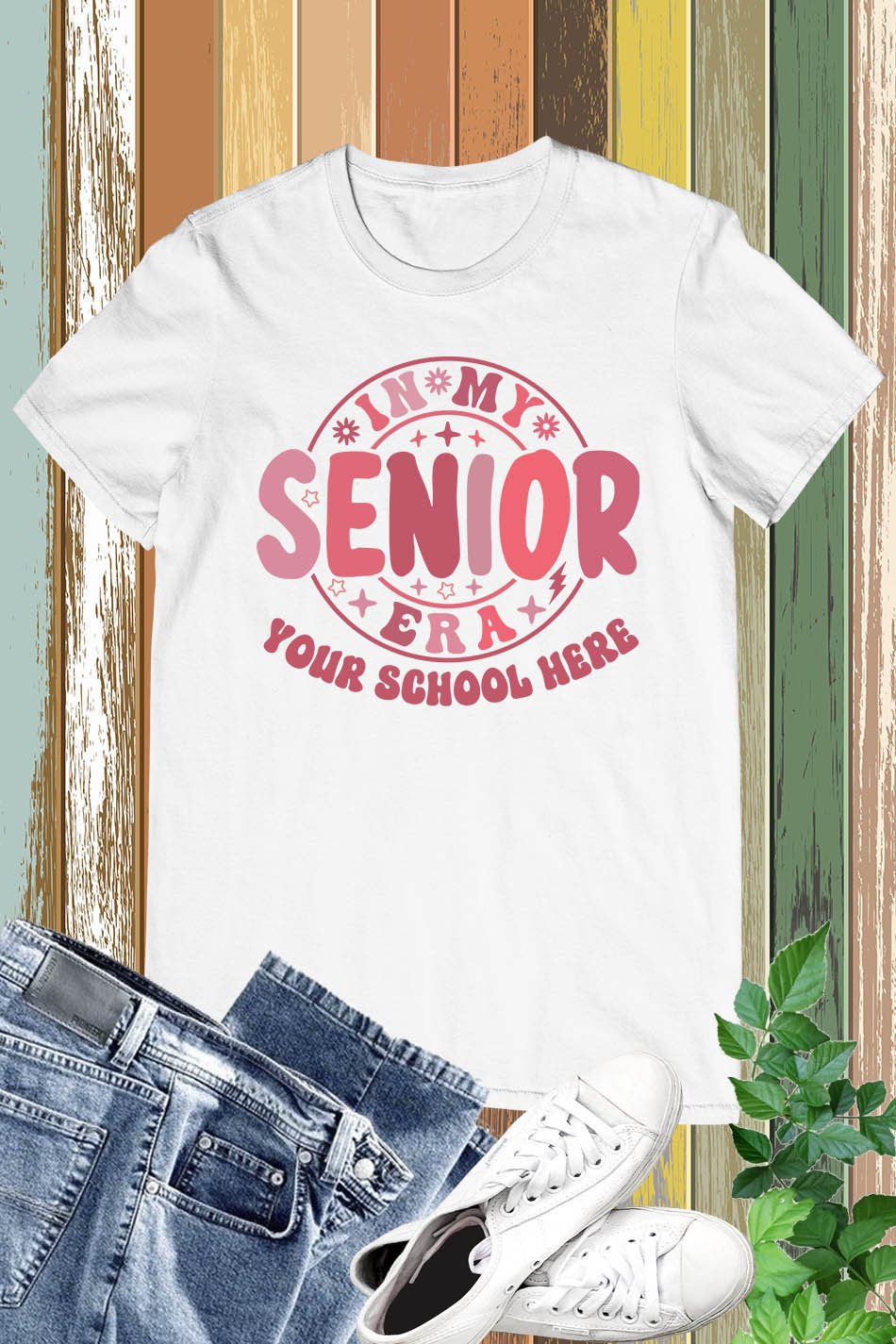 In My Senior Era Custom School Name Shirt - Image 2