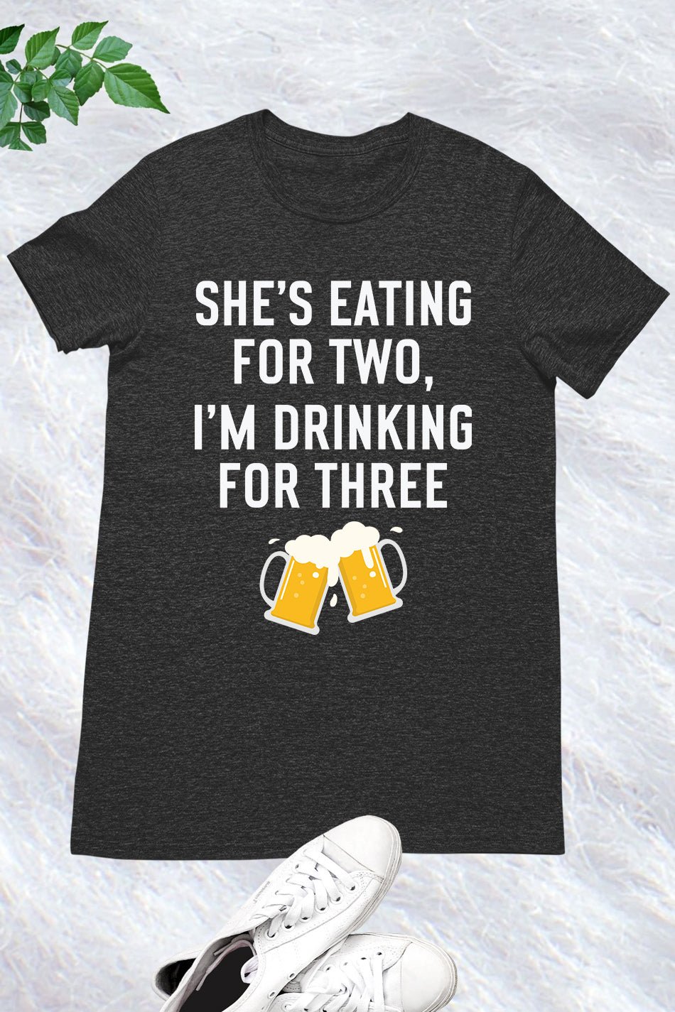 Funny Pregnancy Announcement Drinking For Three Shirt