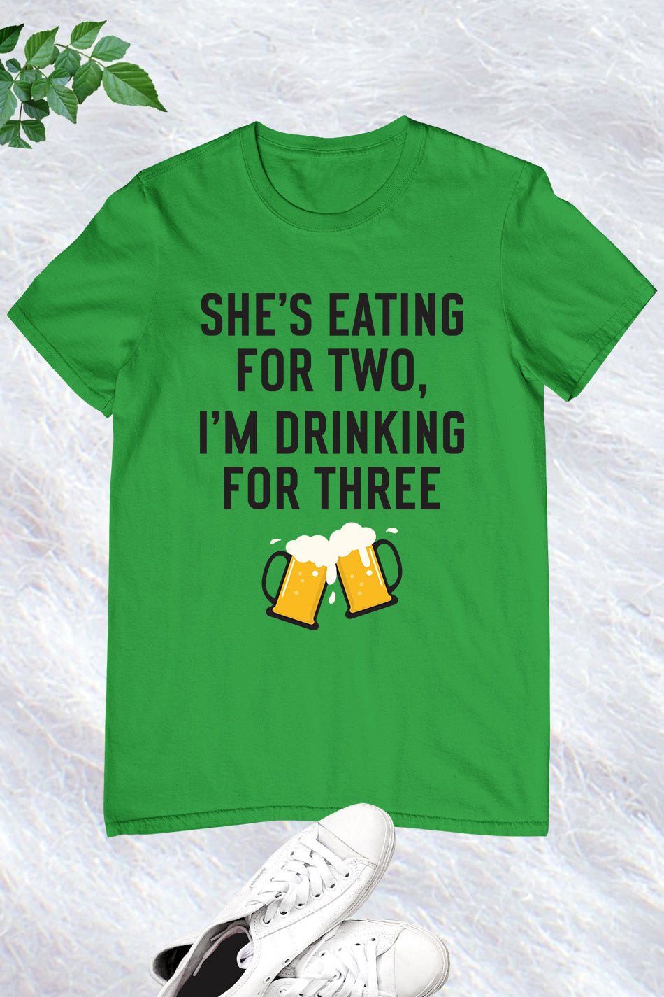 Funny Pregnancy Announcement Drinking For Three Shirt