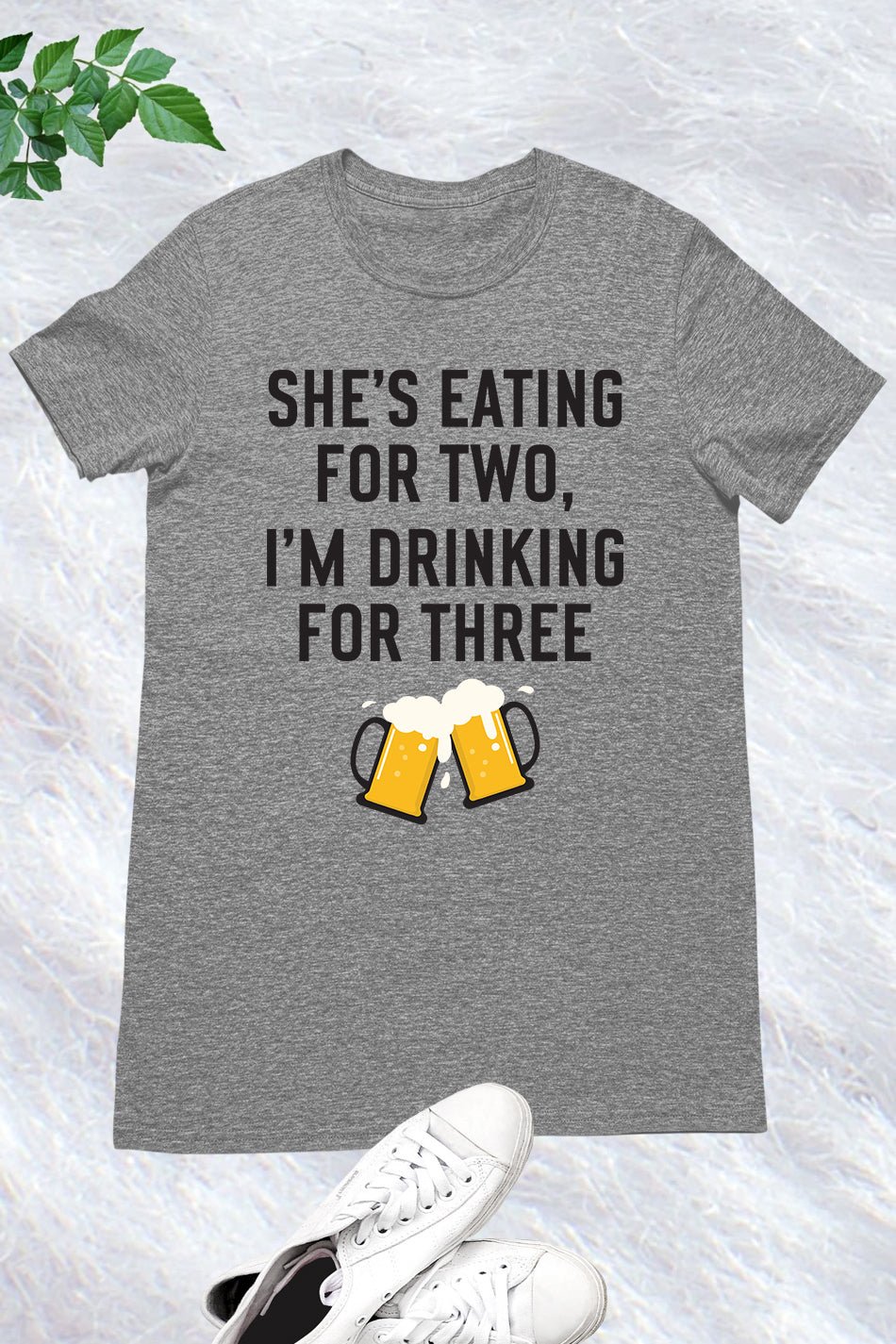 Funny Pregnancy Announcement Drinking For Three Shirt