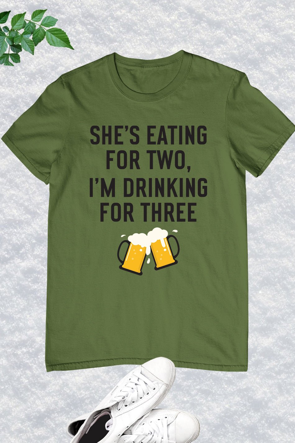 Funny Pregnancy Announcement Drinking For Three Shirt