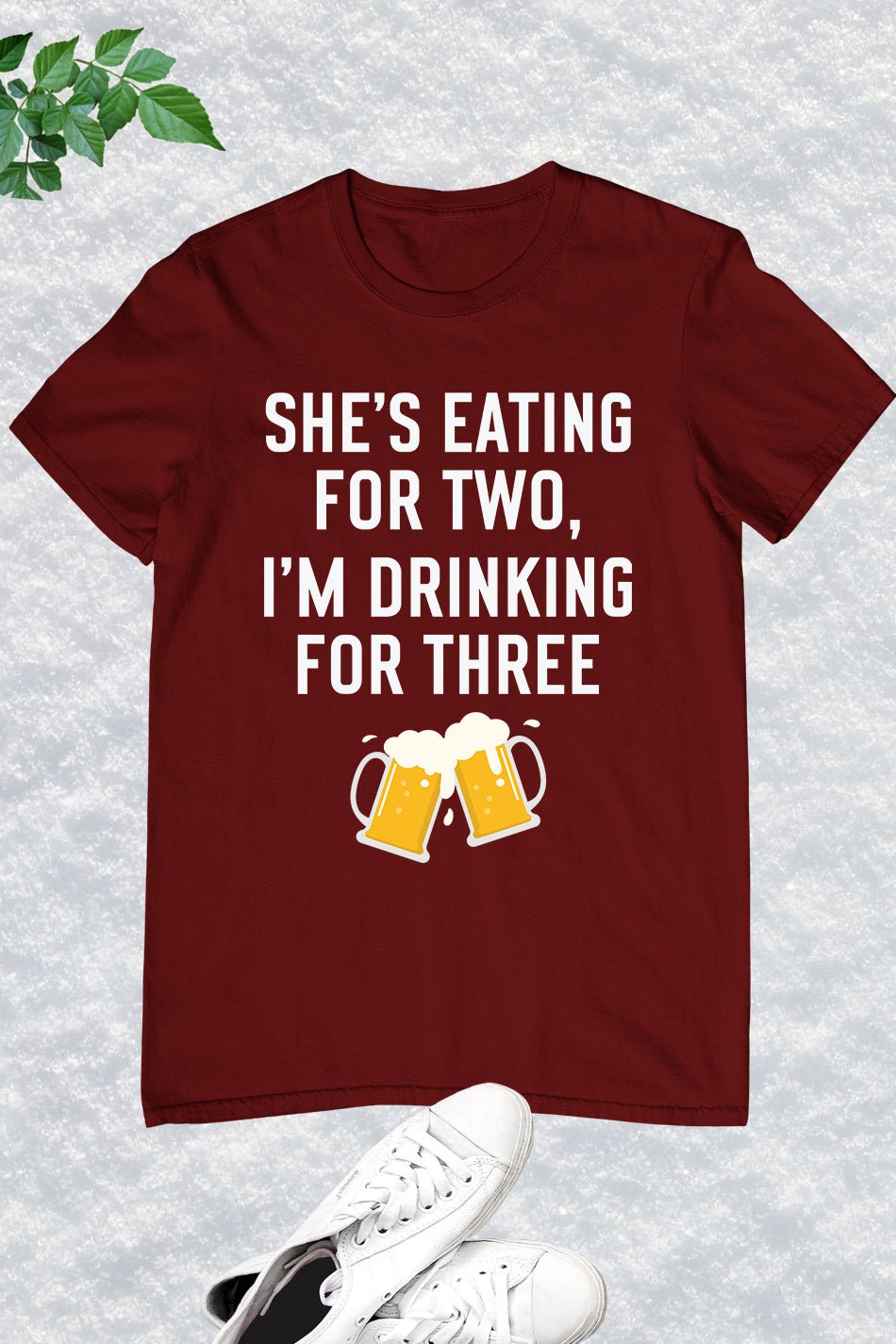 Funny Pregnancy Announcement Drinking For Three Shirt