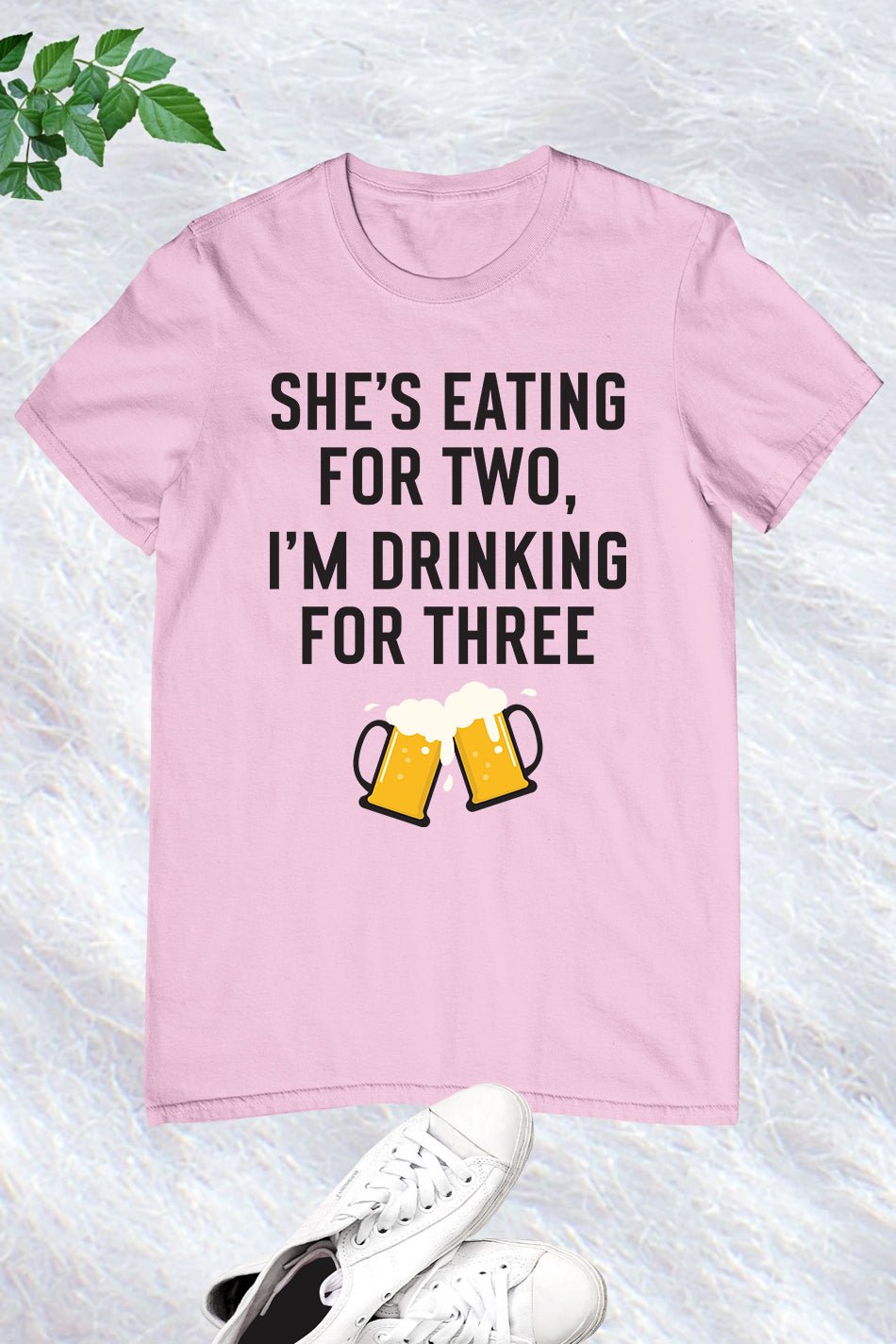 Funny Pregnancy Announcement Drinking For Three Shirt
