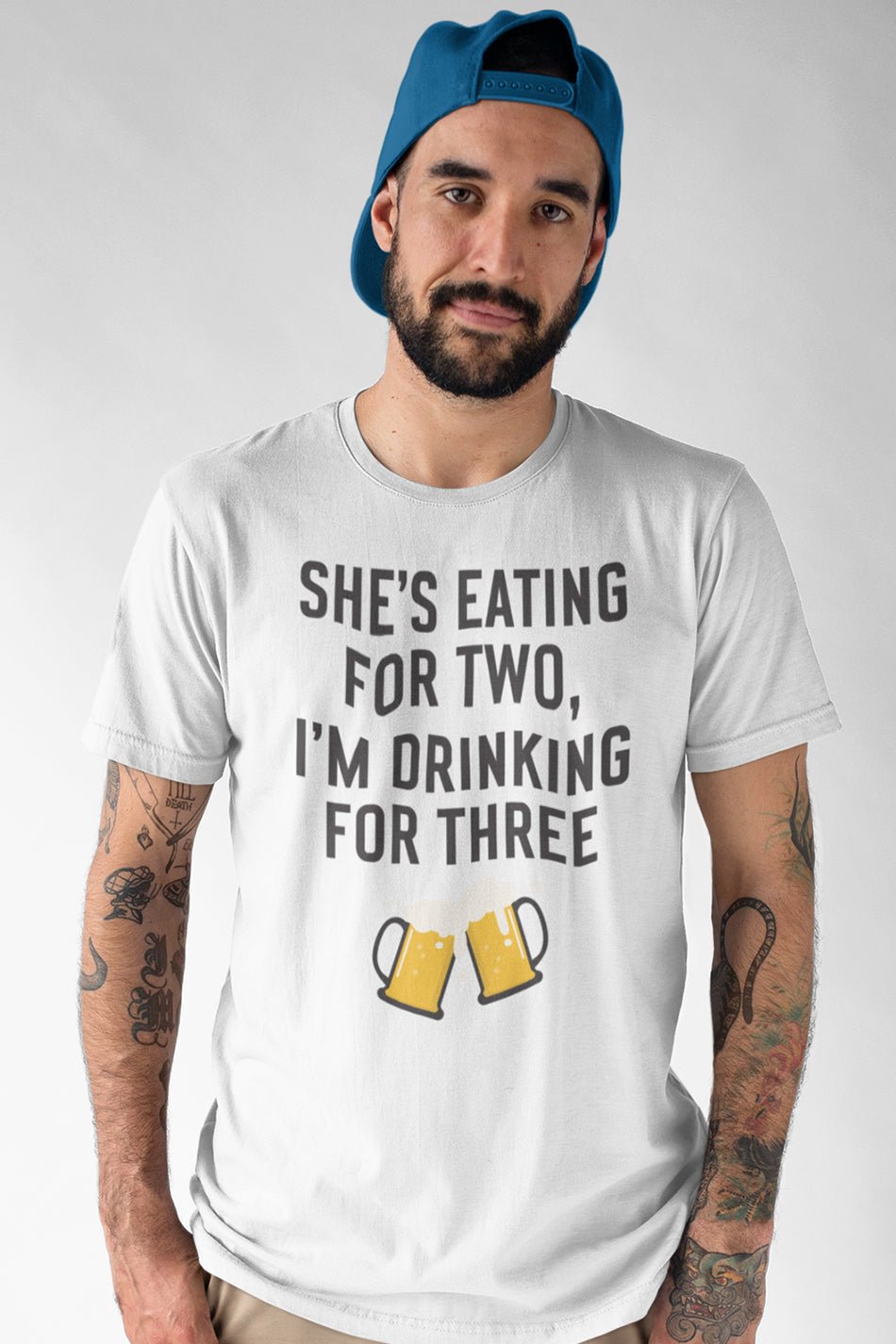 Funny Pregnancy Announcement Drinking For Three Shirt