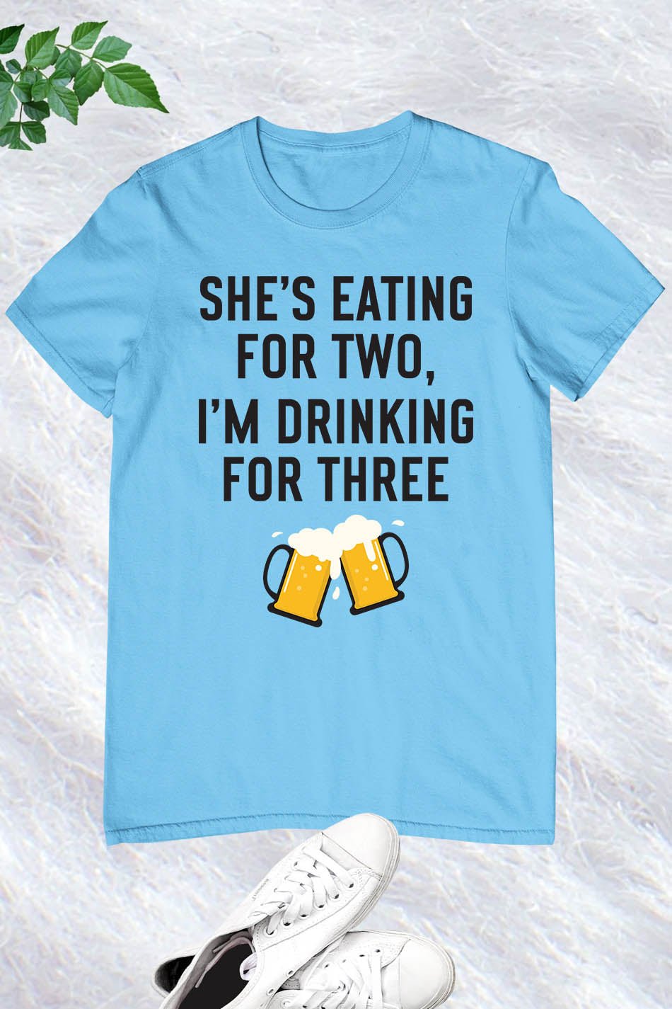 Funny Pregnancy Announcement Drinking For Three Shirt
