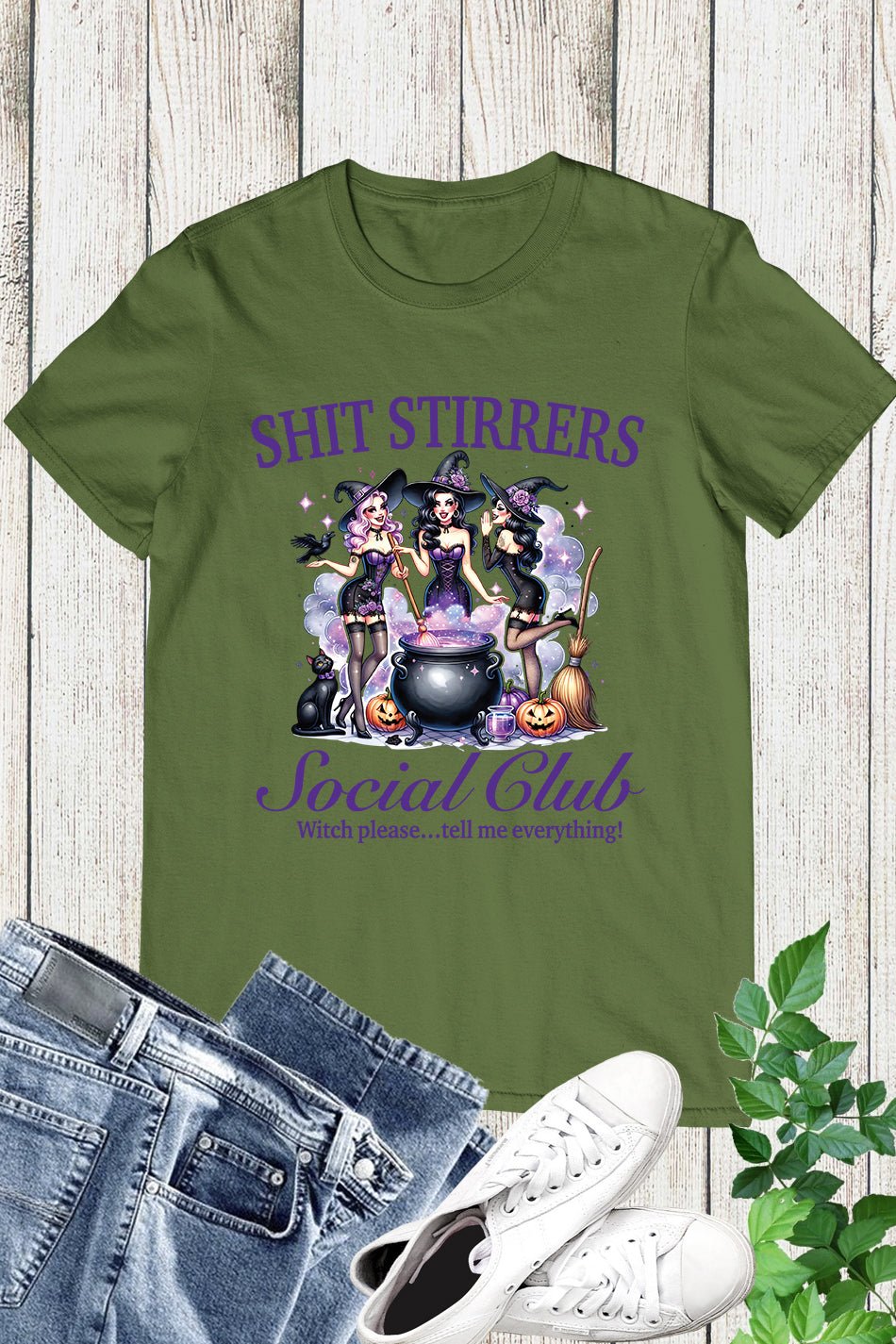 Halloween Witch Social Club Shirt - Image 9