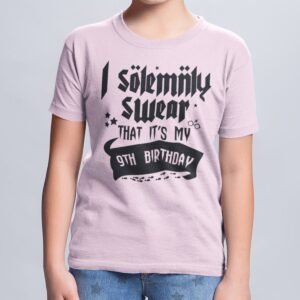I Solemnly Swear That Is My 9th Birthday Shirt magic theme