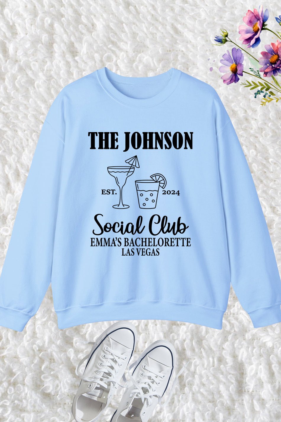 Bachelorette party Social Club Personalized Bridal party Sweatshirt - Image 2