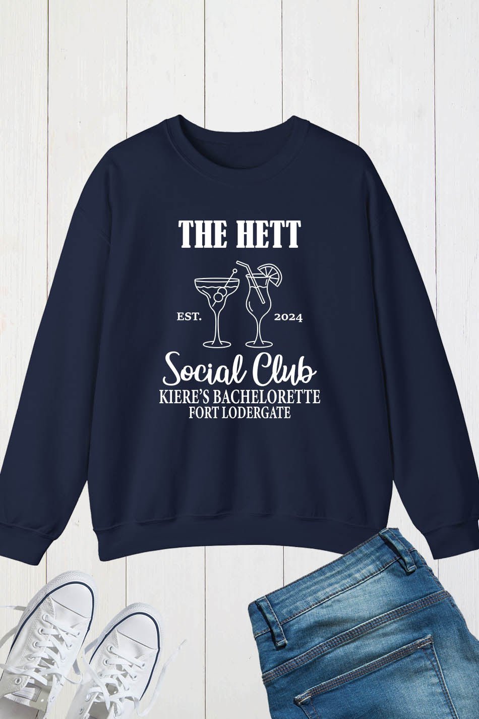 Bachelorette party Social Club Personalized Bridal party Sweatshirt - Image 3