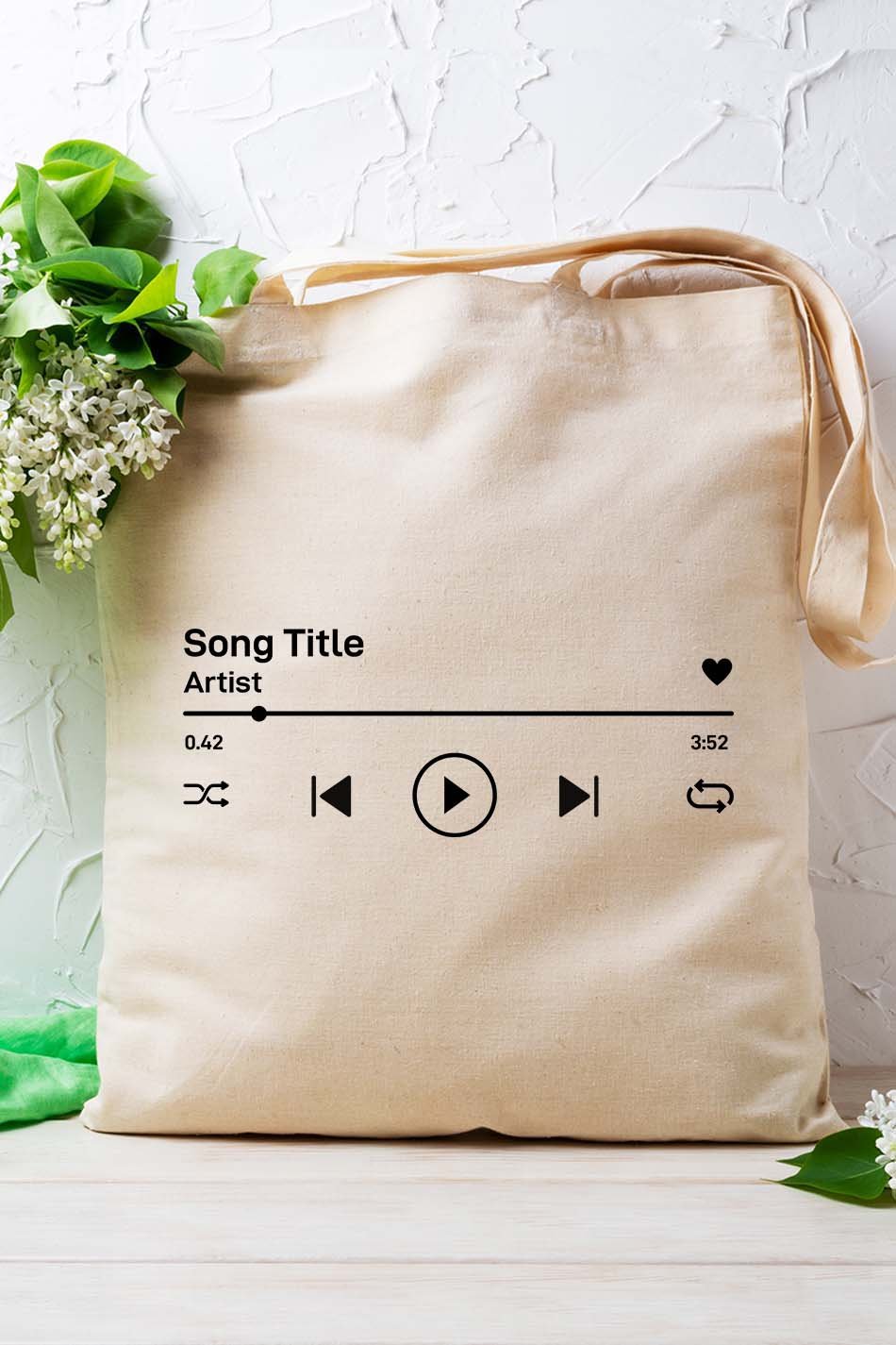 Custom Song Tote Bag Song Title and Artist Name Personalized Bag - Image 5