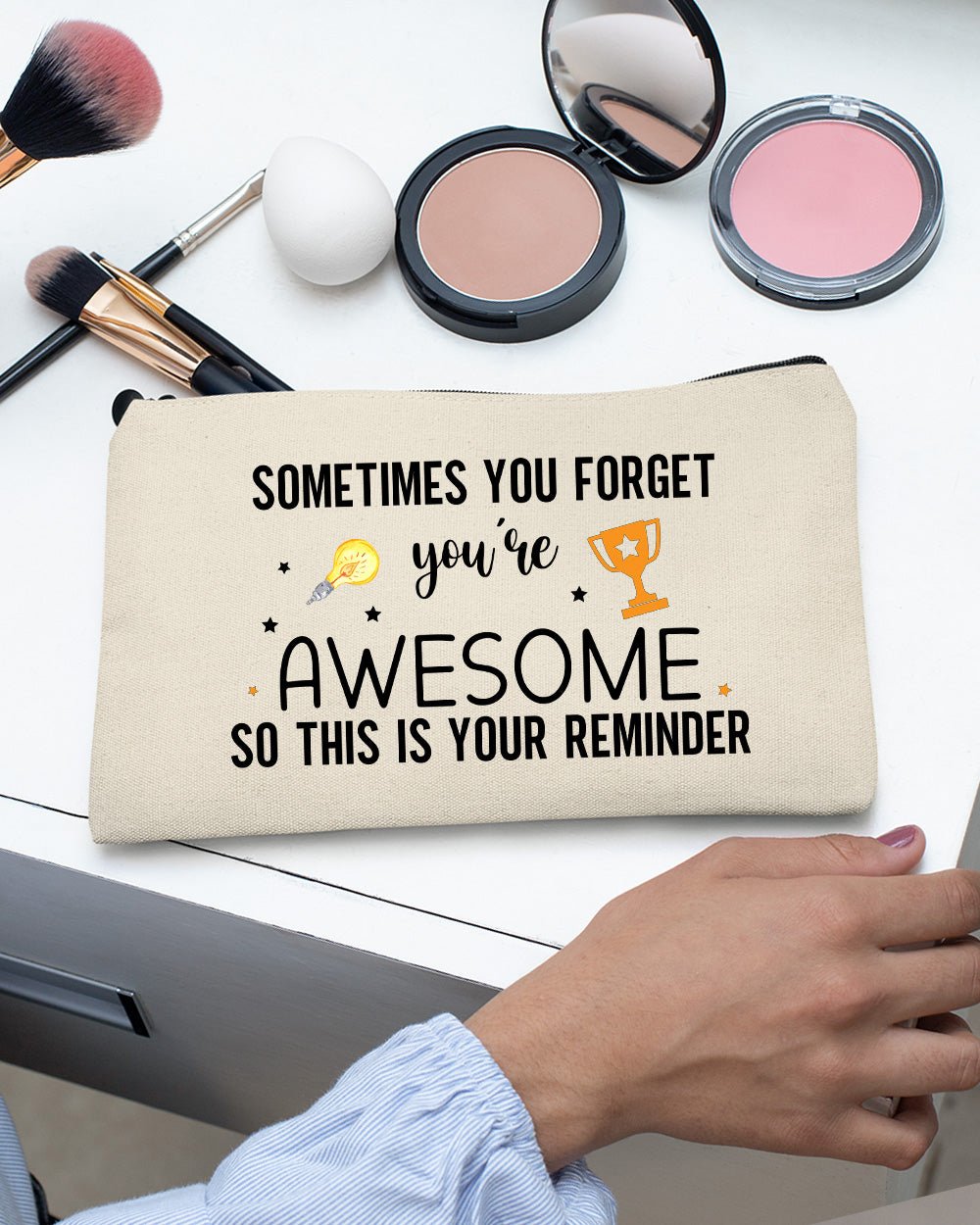 You are Awesome Motivational Pencil case - Image 2