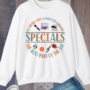 Music Art Computers Library The Best Part Of The Day Special Teacher Sweatshirt