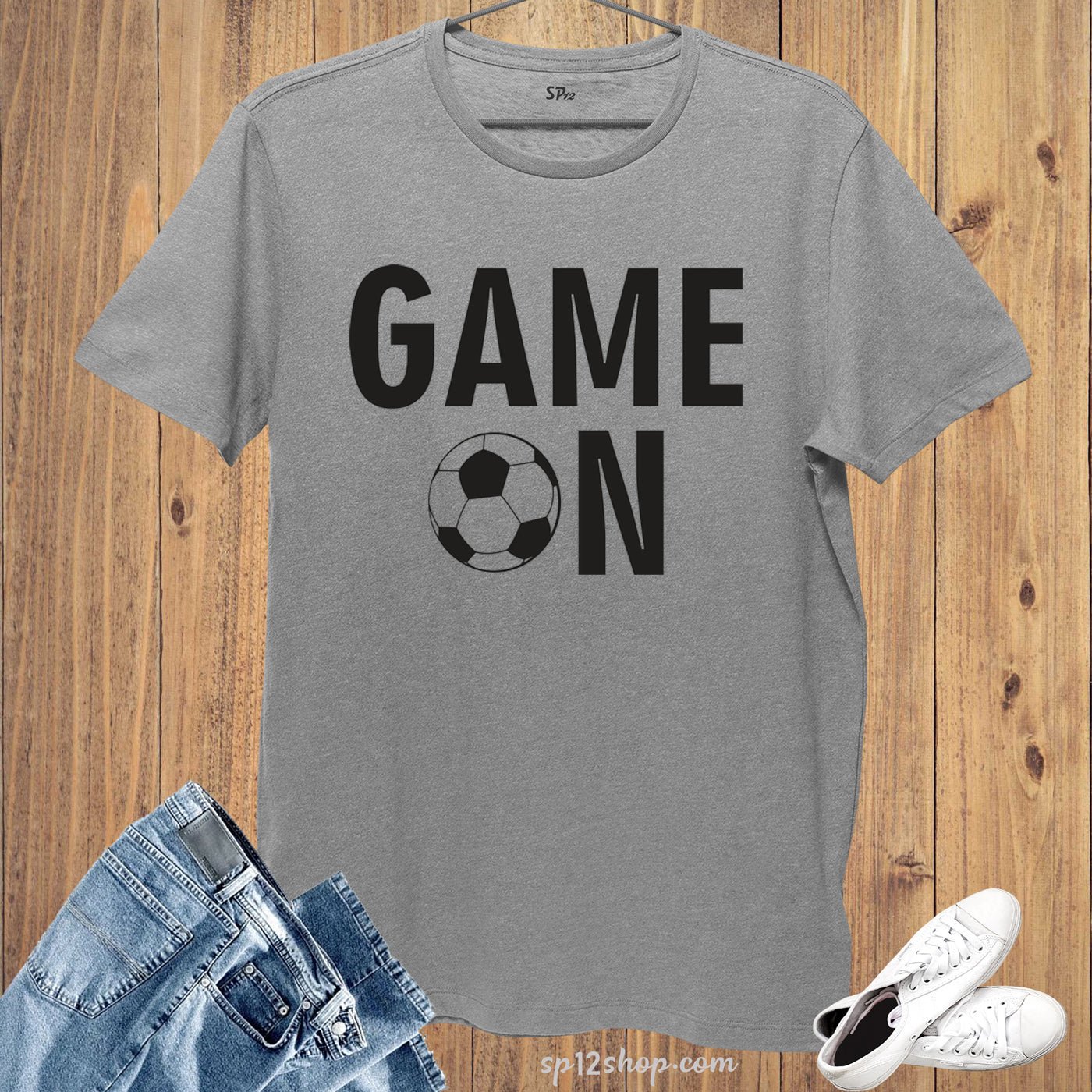Sports T shirt Game On Football Soccer Footballer