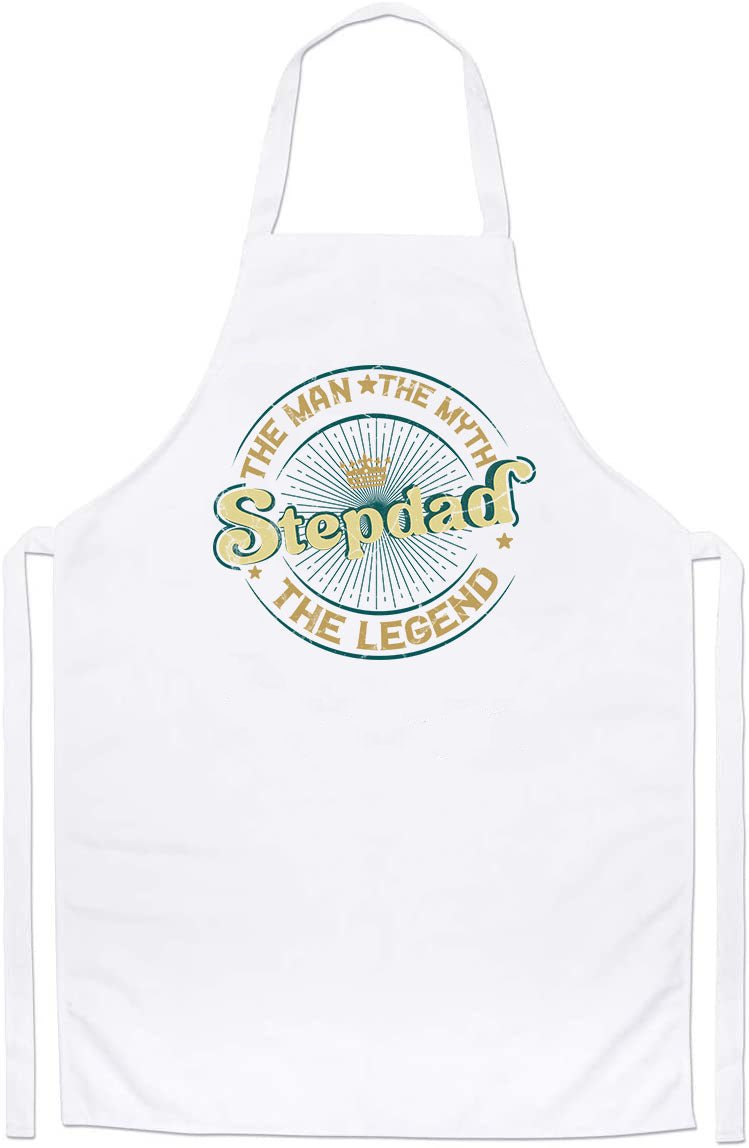 Best Stepdad The Man They Myth The Legend Custom Father's Day Apron - Image 2