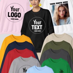 Custom Sweatshirt Print Your Photo Text Logo